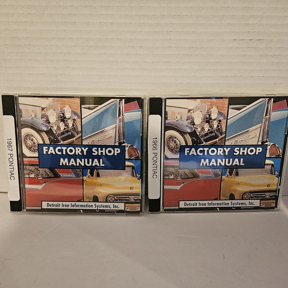 1966 & 1967 Pontiac GM Factory Shop Manual CD Rom Detroit Iron Windows 95,98 NT